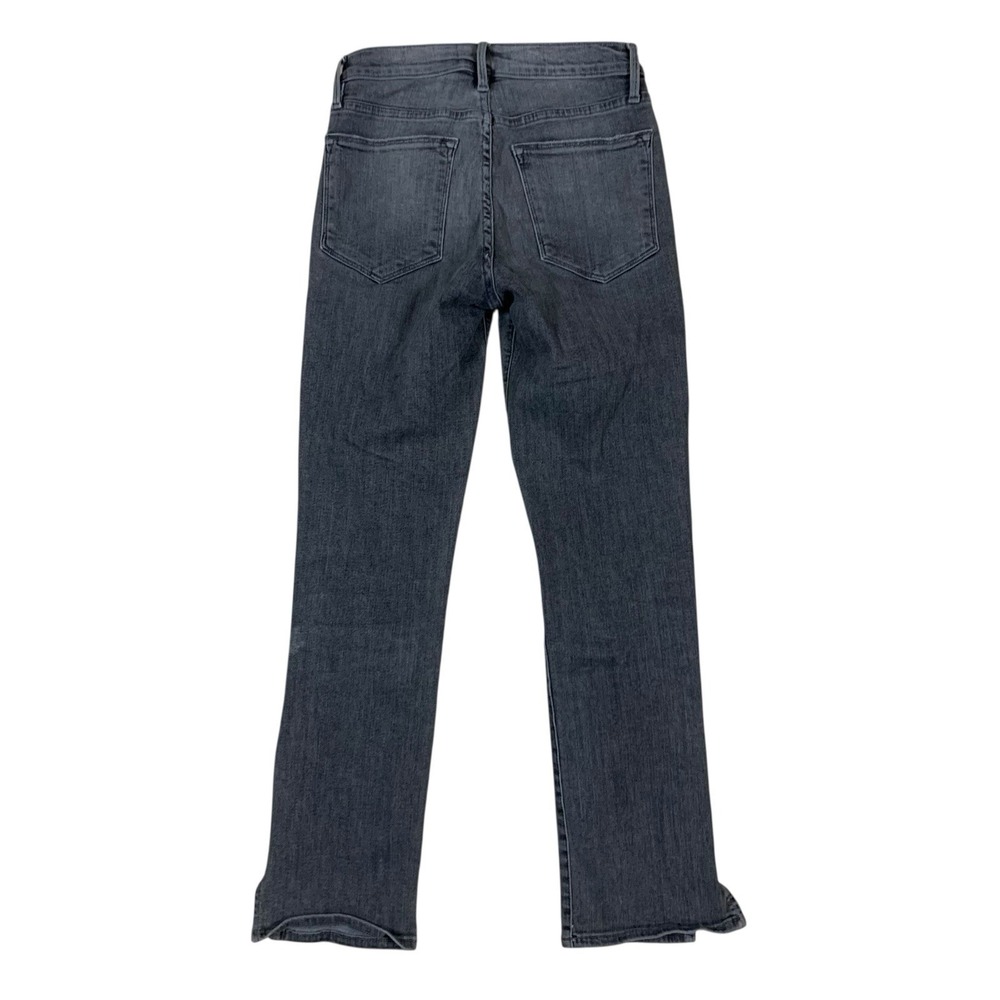 Frame Denim 24 Le High‎ Straight Jeans Gray Distressed Raw Hem Ankle Slim Fit - Picture 6 of 7